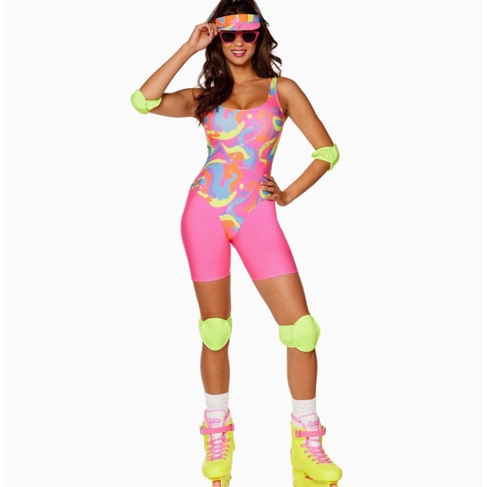 Barbie The Movie Skating Barbie Adult Costume XL 16-18 InSpirit Designs Neon